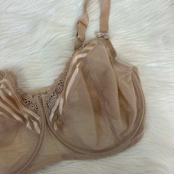 Wacoal Nude Sheer Mesh Underwire Bra Size 40G - Picture 4 of 6